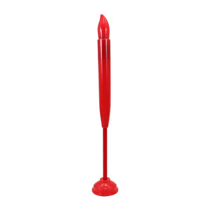 Dekoratif Pilli Led Şamdan Ve Pasta Mumu, 25 Cm X 2 Cm - Kırmızı
