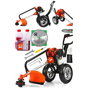 Btt9900 2 Zamanlı Tekerlekli Benzinli Çapa Tırpan Çim Biçme Makinesi