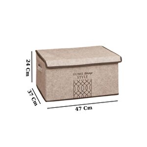 Keçe Kapaklı Çok Amaçlı Düzenleyici Dolap İçi Organizer Maxi Kutu Kahverengi – 105840 C1-1-152
