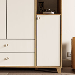 3522 Li̇sa 4 Kapili Gardirop Sepet-beyaz
