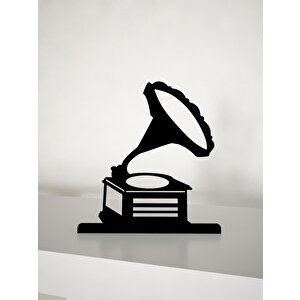 M&c Concept Gramafon Metal Masa Süsü - Biblo - Siyah