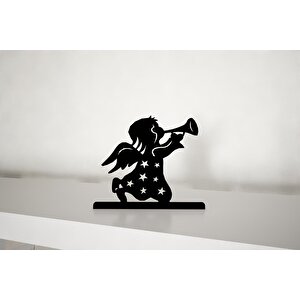 M&c Concept Angel Model -1 Metal Masa Süsü - Biblo - Siyah