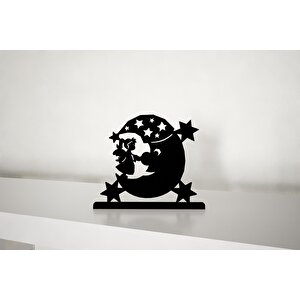 M&c Concept Moon Metal Masa Süsü - Biblo - Siyah