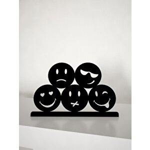 M&c Concept Smiley Metal Masa Süsü - Biblo - Siyah