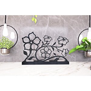 M&c Concept Flower 3'lü Metal Mumluk - Siyah