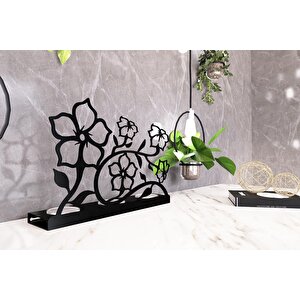 M&c Concept Flower 3'lü Metal Mumluk - Siyah