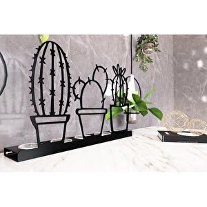 M&c Concept Kaktüs 5'li Metal Mumluk - Siyah