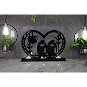 M&c Concept Love Birdy 3'lü Metal Mumluk - Siyah