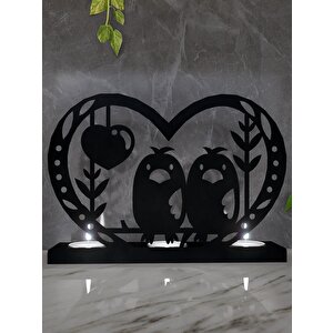 M&c Concept Love Birdy 3'lü Metal Mumluk - Siyah