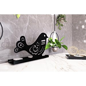 M&c Concept Bird 3'lü Metal Mumluk - Siyah