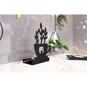 M&c Concept Flower Model - 6 Tekli Metal Mumluk - Siyah