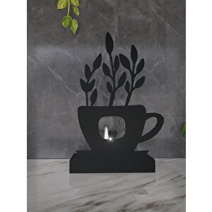 M&c Concept Flower Model - 6 Tekli Metal Mumluk - Siyah
