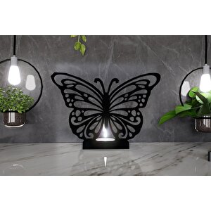 M&c Concept Kelebek Tekli Metal Mumluk - Siyah