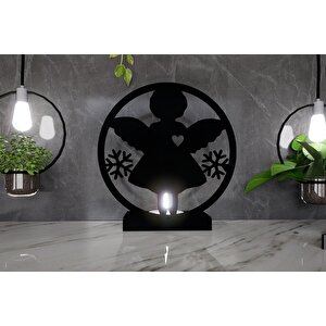 M&c Concept Yılbaşı Model-2 Tekli Metal Mumluk - Siyah