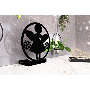 M&c Concept Yılbaşı Model-2 Tekli Metal Mumluk - Siyah