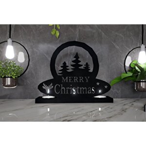 M&c Concept Yılbaşı Model-8 3'lü Metal Mumluk - Siyah