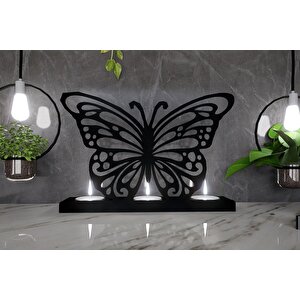 M&c Concept Kelebek 3'lü Metal Mumluk - Siyah