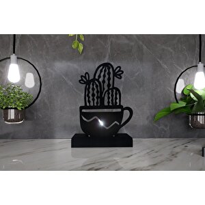 M&c Concept Flower Model - 8 Tekli Metal Mumluk - Siyah