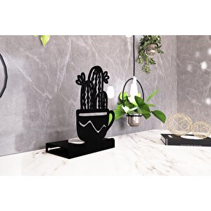 M&c Concept Flower Model - 8 Tekli Metal Mumluk - Siyah