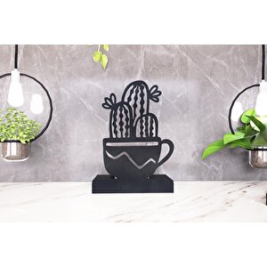 M&c Concept Flower Model - 8 Tekli Metal Mumluk - Siyah