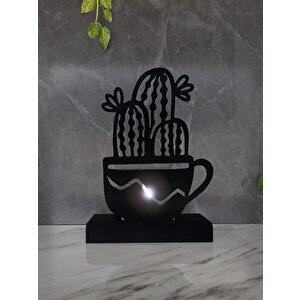 M&c Concept Flower Model - 8 Tekli Metal Mumluk - Siyah