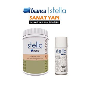 Stella Set Boya Antrasit Gri + Stella Beyaz Mermer Efekti