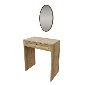 Ali̇na Aynalı Tek Çekmeceli̇ Lefkas Makyaj Masası