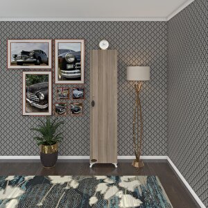 Kenzlife Mutfak Dolabı Zehra 168*030*032 Crd Kilitli Ayaklı Banyo Evrak Ofis Kitaplık Ayakkabılık Kiler