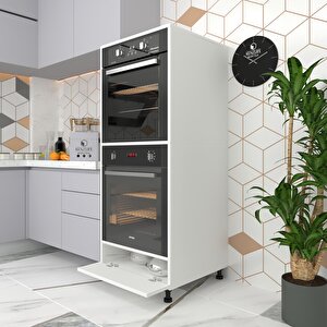 Fırın Dolabı Halime Byz 145*60*56 Mutfak Kapaklı Ayaklı Banyo Kiler Ofis
