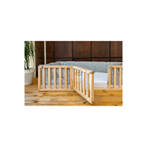 Montessori Kapılı Ahşap Çocuk Yatağı 70x130 cm
