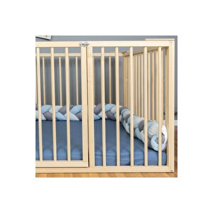 Montessori Yatak Çocuk Yatağı Doğal Ahşap Yatak 70x130 cm