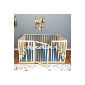 Montessori Yatak Çocuk Yatağı Doğal Ahşap Yatak 60x120 cm