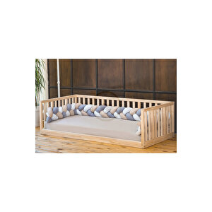 Montessori Doğal Ahşap Karyola Kanepe Model 70x130 cm
