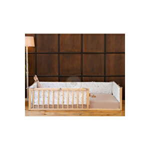 Montessori Doğal Ahşap Yer Yatağı 60x120 cm