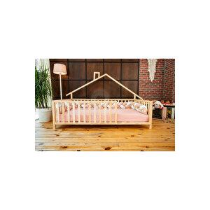 Montessori Çatılı Çocuk Yatağı Organik 100x200 cm