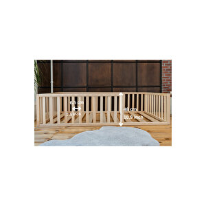Montessori Doğal Ahşap Yer Yatağı