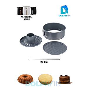 Airfryer Karbon Çelik Kelepçeli Kek Kalıbı Philips Xxl Ile Uyumlu Fritöz Kek Kalıbı 20 Cm