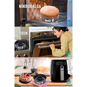 Airfryer Karbon Çelik Kelepçeli Kek Kalıbı Philips Xxl Ile Uyumlu Fritöz Kek Kalıbı 20 Cm