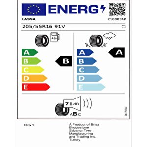 Lassa 205/55 R16 91v Revola Oto Yaz Lastiği (üretim: 2024)