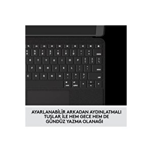 Logitech Folio Touch Ipad Air 4. Ve 5. Nesil Ile Uyumlu Aydınlatmalı Klavyeli Kılıf - İngilizce