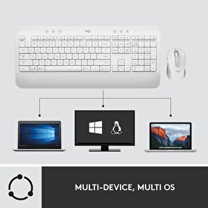 Logitech Signature Mk650 Multi-device Bolt Alıcılı Bluetooth Kablosuz Klavye Ve Mouse Seti Türkçe Q - Beyaz