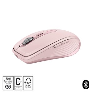 Logitech Mx Anywhere 3s Kompakt 8000 Dpi Optik Sensörlü Sessiz Bluetooth Kablosuz Mouse - Pembe
