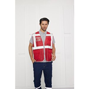 Mühendis Tipi Fileli İkaz Yeleği 2XL
