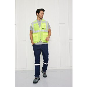 Mühendis Tipi Fileli İkaz Yeleği 2XL