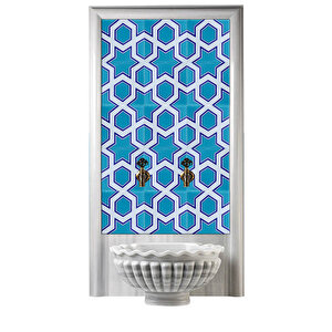 60x100 Cm Sp 98 Mavi Yıldız Serigraf Türk Hamamı Pano