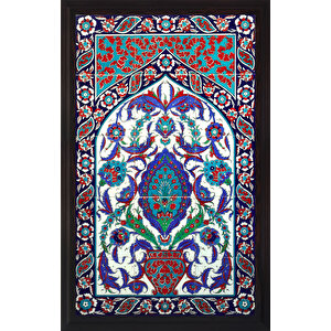 60x100 Cm Ed 626 Göbekli El Dekoru Çini Pano