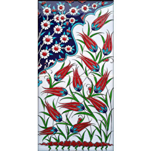 20x40 Cm Ed 150 Lalezar El Dekoru Çini Pano