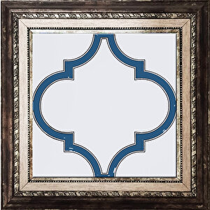 20x20 Cm Sp 103 Arabesk Mavi Beyaz Desenli Kütahya Çini