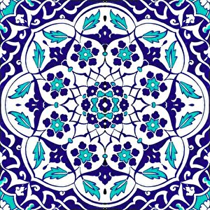 20x20 Cm Ac 92 Osmanlı Mavi Beyaz Kütahya Çini Pano