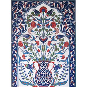 60x80 Cm Ed 621 Saksılı El Dekoru Çini Pano